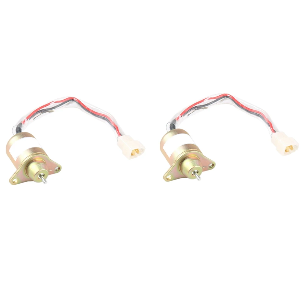 2X 12V apagado de combustible del motor válvula solenoide apagado para Yanmar 119653-77950-AT64