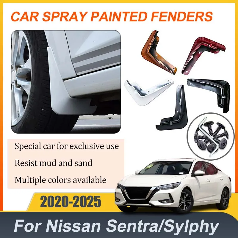 

Для Nissan Sylphy Body Kit Sentra 2025 2020-2024 грязезащитный автомобильный брызговик, брызговики, передние и задние крылья, автомобильные аксессуары