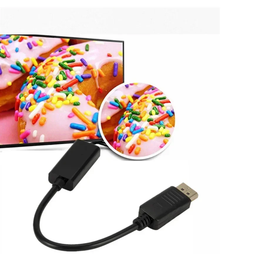 Adaptador de Cable compatible con DP a HD, 1080P, macho a hembra, para HP/DELL, portátil, PC, puerto de pantalla a convertidor de Cable compatible con HD