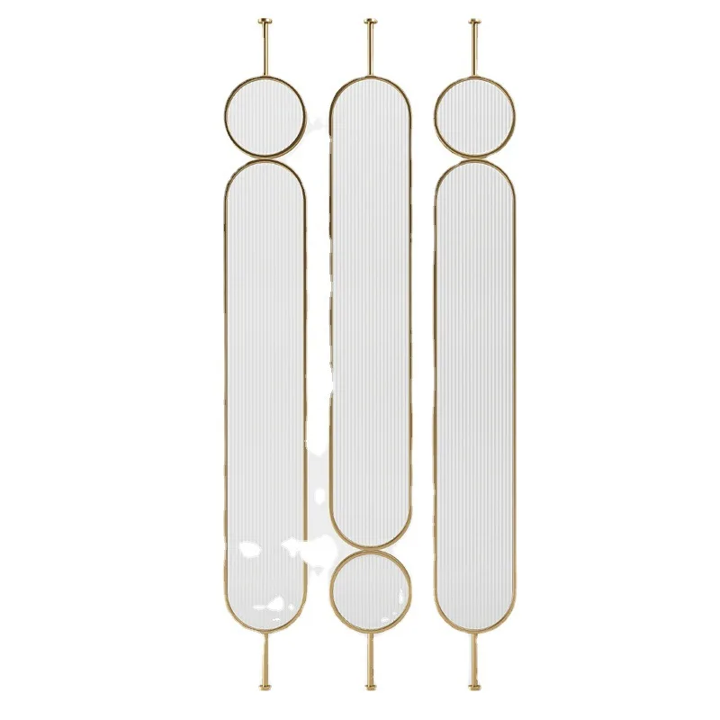 قسم زجاجي لتزيين مدخل غرفة المعيشة، وبساطة حديثة قابلة للدوران، وشاشة من الفولاذ المقاوم للصدأ