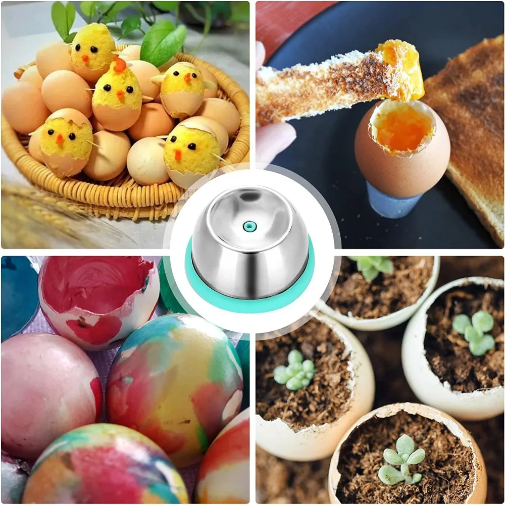 Boiled Egg Piercer Stainless Steel Egg Prickers Separator Bakery Egg Puncher Home Kitchen Egg Separator Piercing Tool