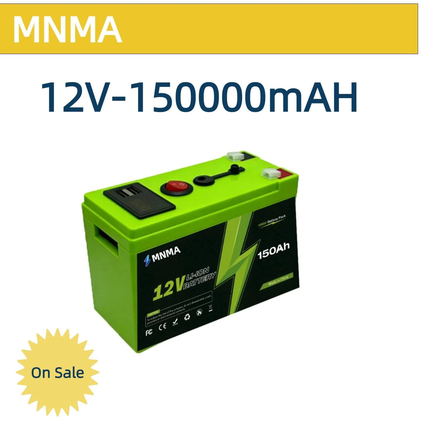 

12V150AH capacity 18650 battery cells+BMS multiple protection, safe and durable, with a lifespan 5 times longer than lead-acid