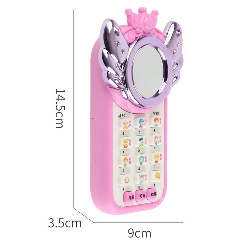 Crianças brinquedos do telefone móvel do bebê educação precoce iluminação simulação telefone bonito princesa música celular presentes da menina