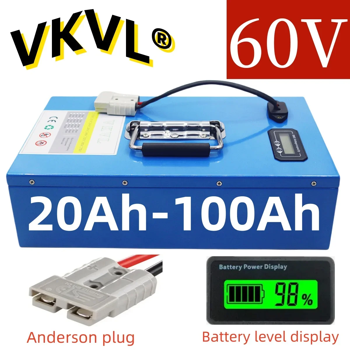 

New 60V electric vehicle lithium battery electric motorcycle tricycle 60V20-100AH supports 500W-2000W motor usage