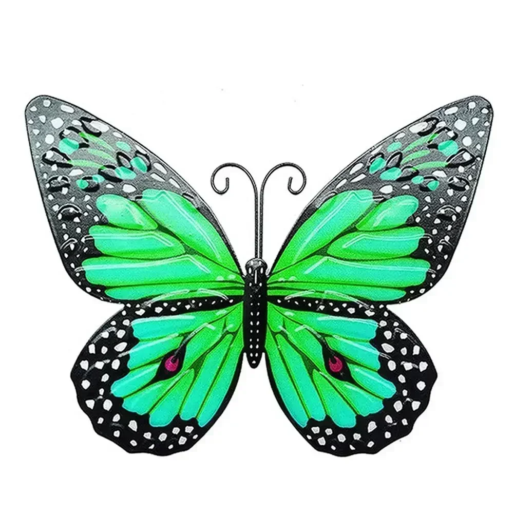 3D Design Butterfly Wall Art 3D Metal Butterflies Long-lasting Iron Modern Or Rustic Area Nature Art Charming Wire Antennae