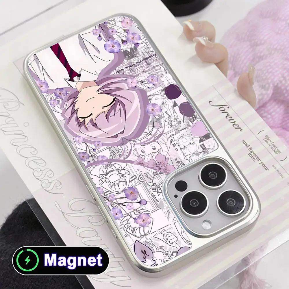 

Anime Najimi Osana Phone Case for iPhone 17 16 15 14 13 12 11 Air Pro Max Plus Electroplated Silver Magnet Cover