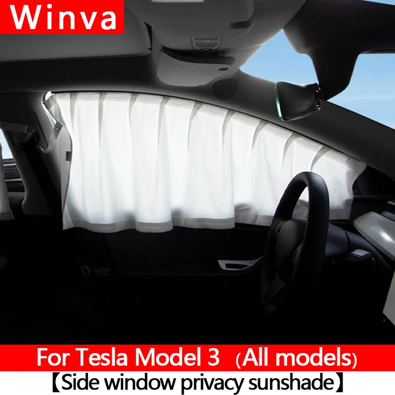 

Winva для Tesla All Model 3, ледяные кристаллы, боковое окно, конфиденциальная отделка, солнцезащитный козырек, переднее и заднее лобовое стекло автомобиля, жалюзи, солнцезащитный козырек