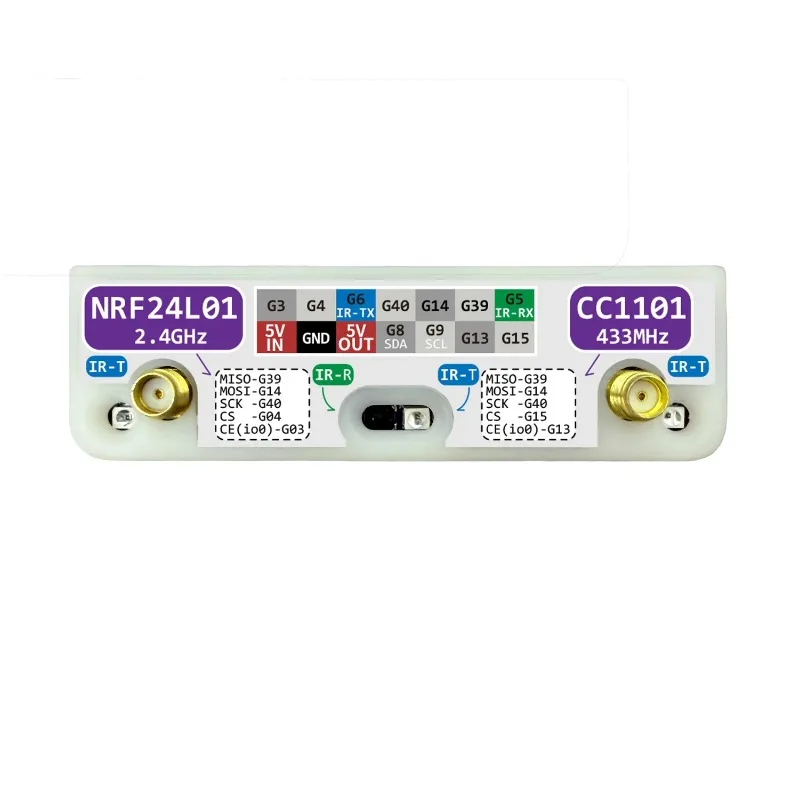 M5Stack CardPuter 3 In 1 RF Module CC1101 NRF24L01 IR Transceiver Accessory, Cardputer ADV Main Unit Not Included