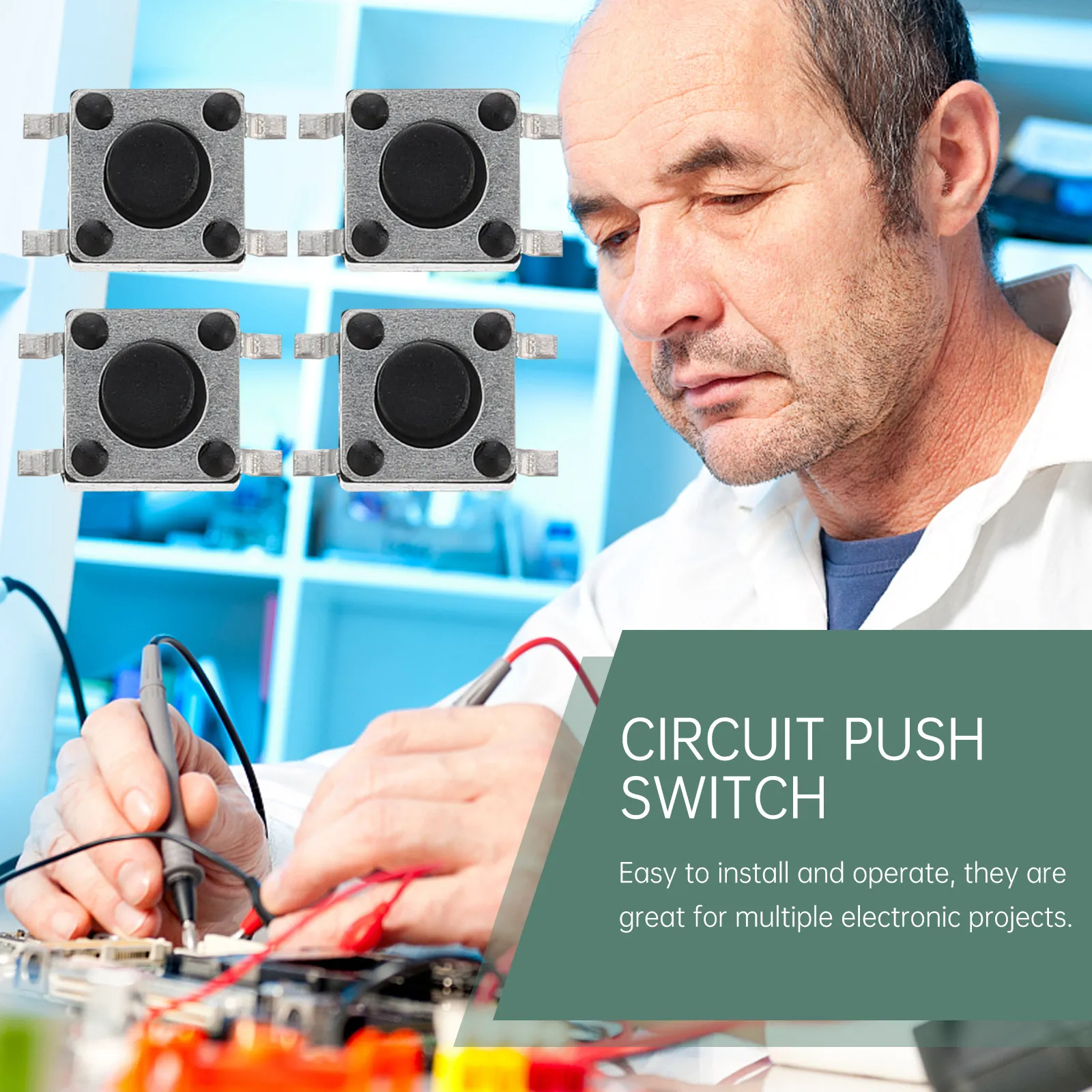 100Pcs Tactile Push Button Switch Assortment Micro Momentary Solid Structure Multiple Applications Household Appliances view 6