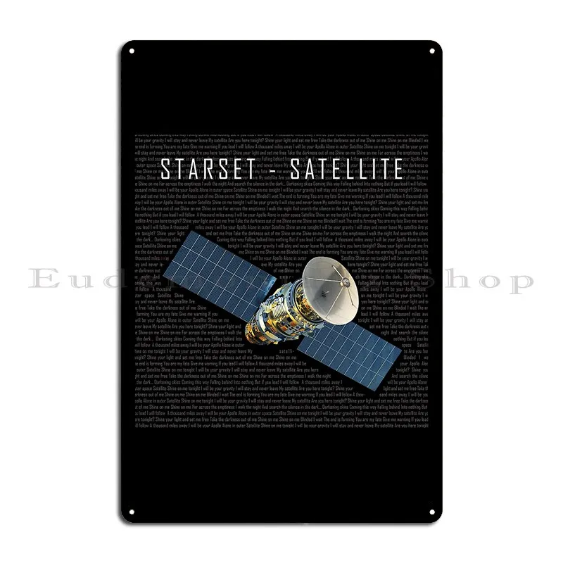 Starset Satellite Lyrics Fan Edit Metal Sign PaintingDesigns Cinema Wall Decor Wall Mural Tin Sign Poster