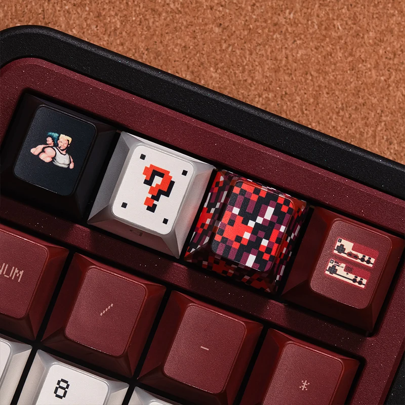 Original NES Shadow Angular Light-Transmitting Side-Engraved Keycaps Customized PBT Sublimation Original Profile Keycaps