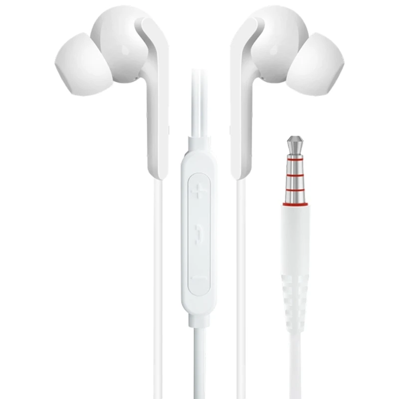 Noise Isolating Earphones 3.5mm Cable Control Headphones Detailed Sound Reproduction Corded Headsets Earbud for Phone