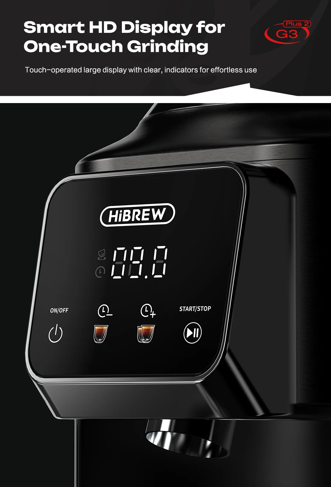 HiBREW G3 Plus 48mm Konische Mahlscheiben Elektrische Kaffeemühle Kompakte Tragbare Kaffeebohnenmühle für Espresso und Türkischen Kaffee – Detail 23