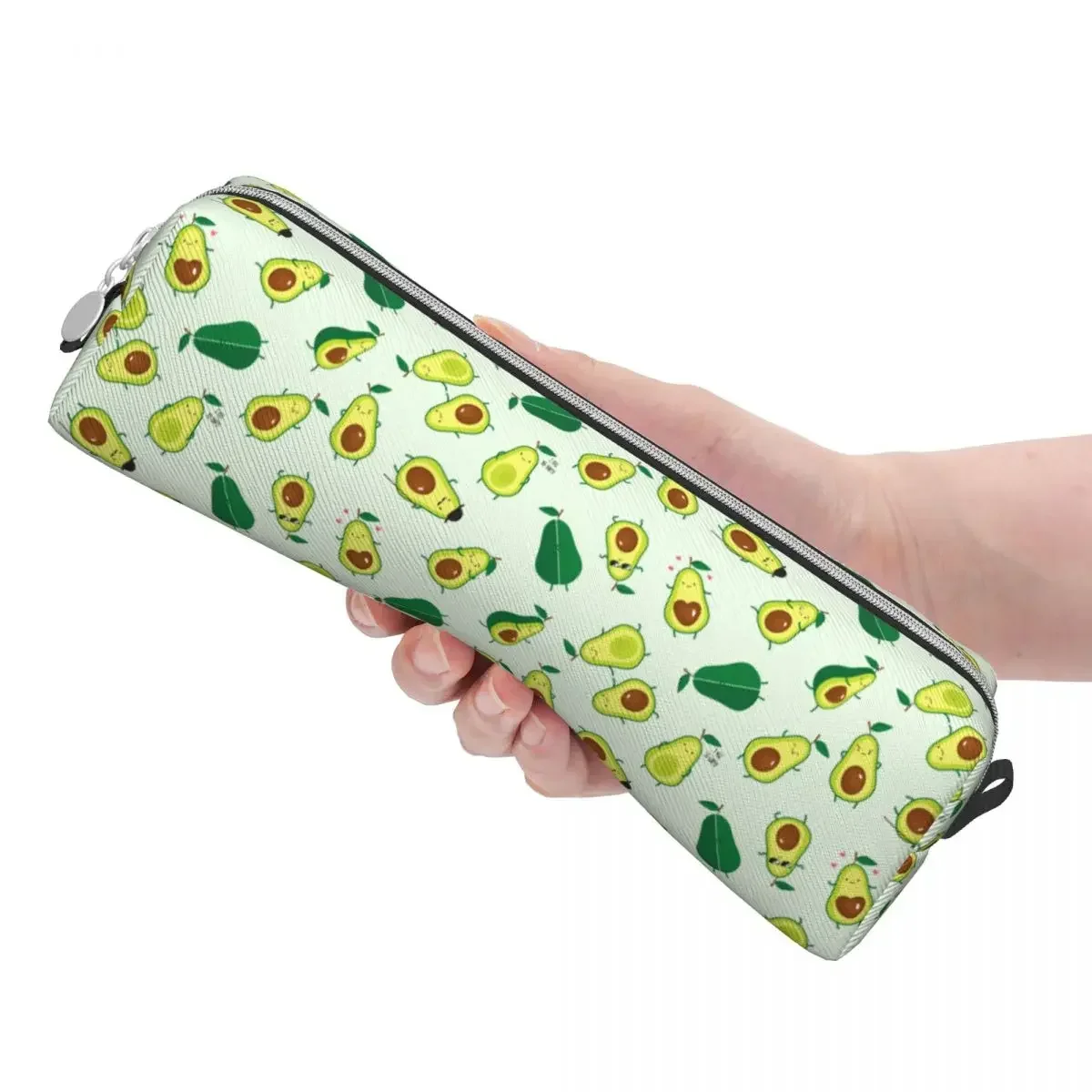 Cute  Green Avocado Pencil Cases Avocados Lover Pencilcases Pen Box Kids Big Capacity Bag Students School Zipper Stationery