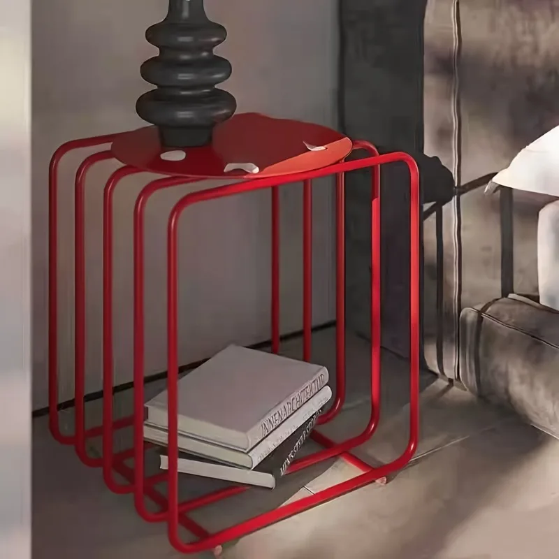 حافة الحديد المطاوع بالرياح الدوبامين عدد قليل من غرفة المعيشة الصغيرة لا تشغل الخزانة المنزلية بجانب السرير زاوية معدنية قليلة #3