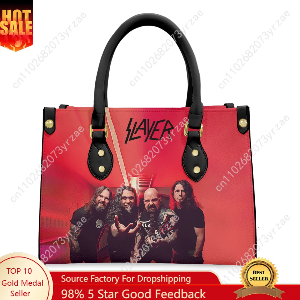 

Slayer Handbag Womens Mens Personalized Tote Bag Fashion Shoulder Bag Business Commuter Leather Purse Custom Made Grocery Bags