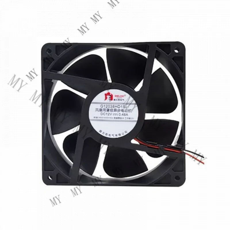 

TT 1 PCS for DELIXI Fan G12038HD1SL DC12V 0.48A 12038 12CM 2 wire cooling fan