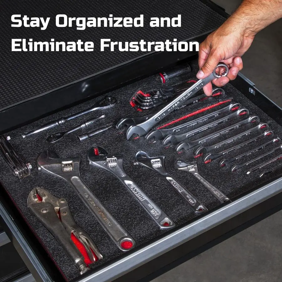 Tool Box Foam 3Pack 20x16x2 inch, Foam Inserts for Cases, Polyethylene Storage Sheets for Toolbox Hard Case, Tool Shadow Insert,