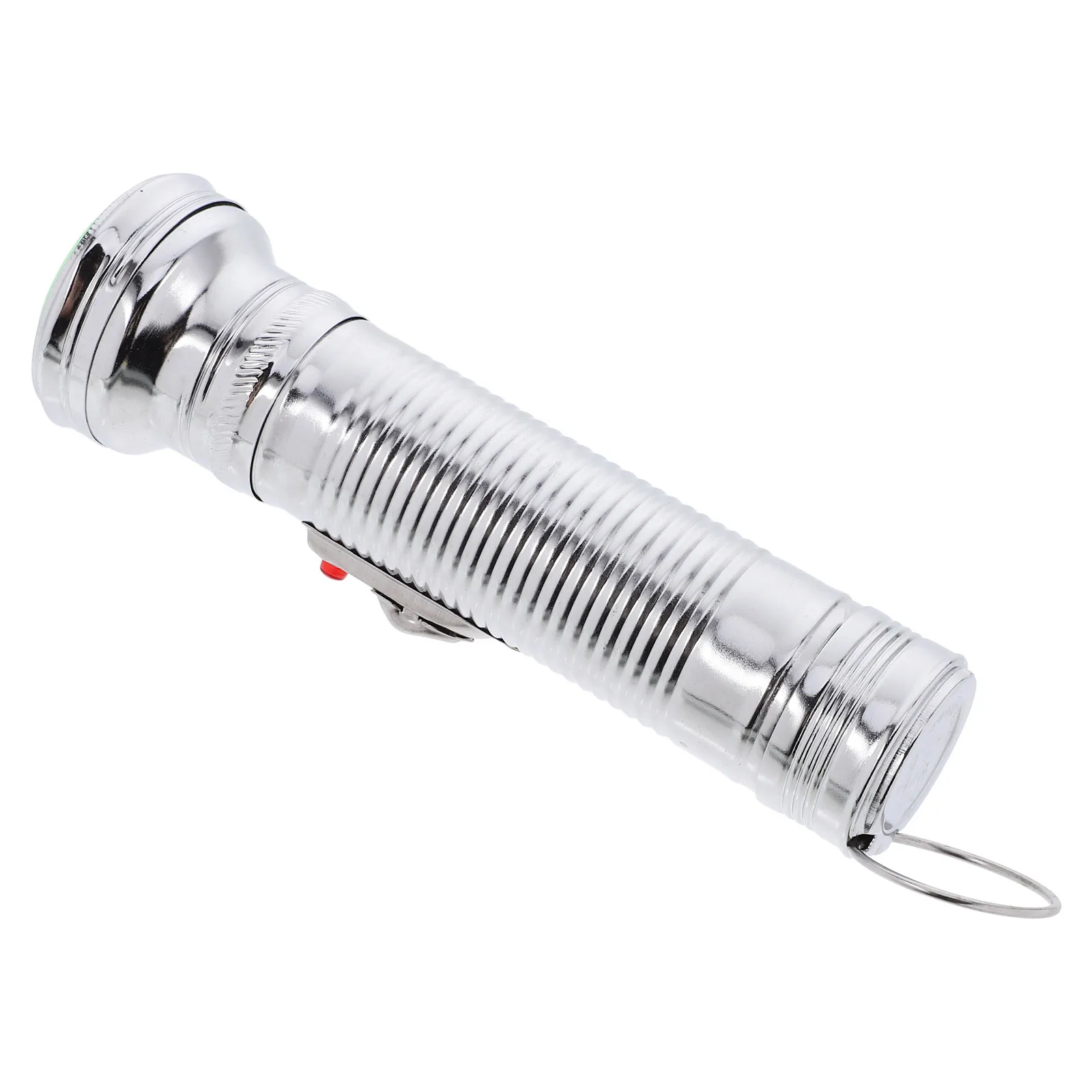 

Vintage 80S Metal Old-Fashioned Hand-Held Flashlight Operated Classic Torch Portable Camping Searchlight Photo Prop