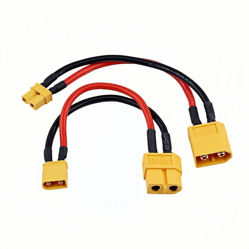10CM XT60 Adapter Cable, XT60 to XT30/T/XT90 Male to Female Adapter Cable, Silicone Cable