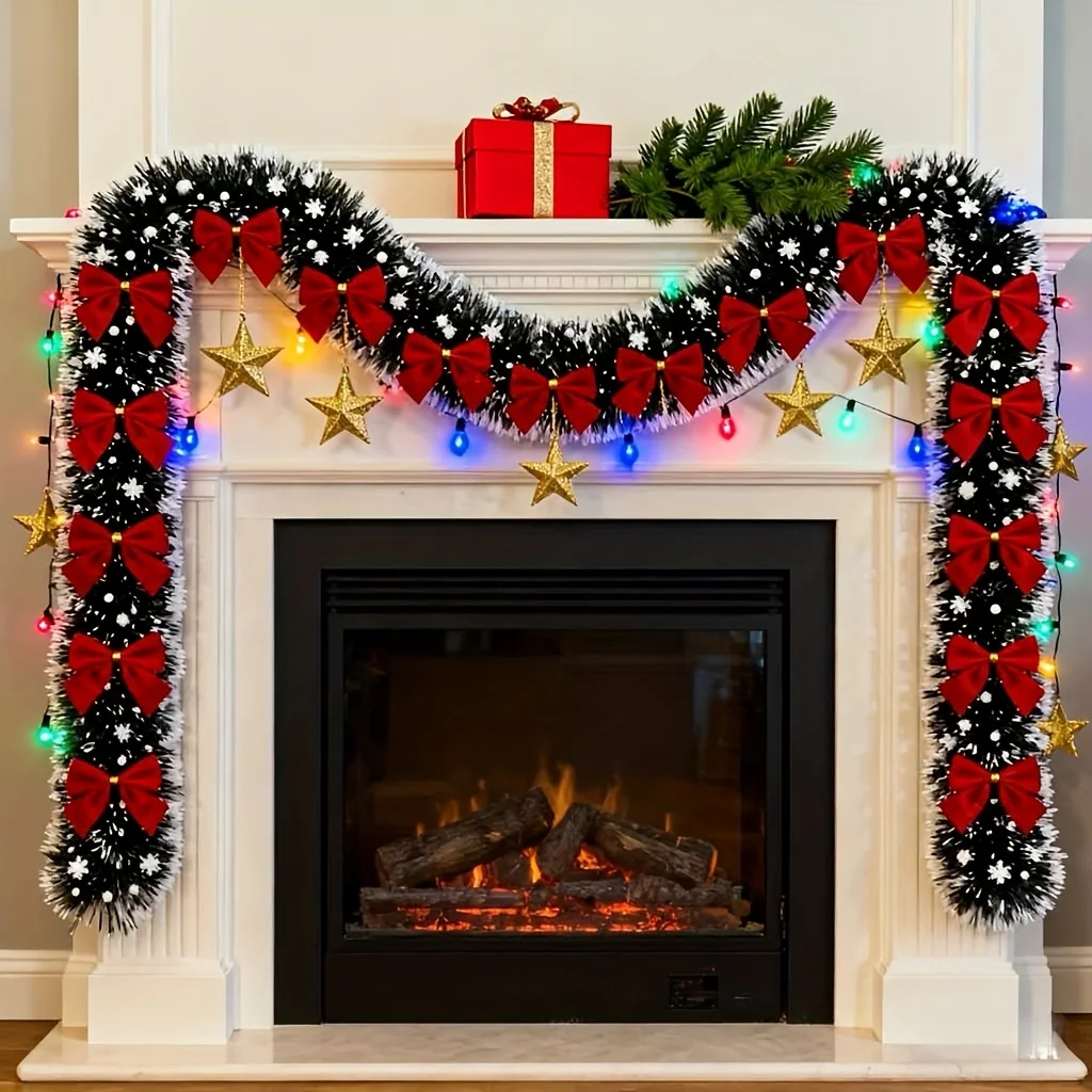 Artificial Christmas Garland X - Tinsel Garland Decoration ulasan dan harga