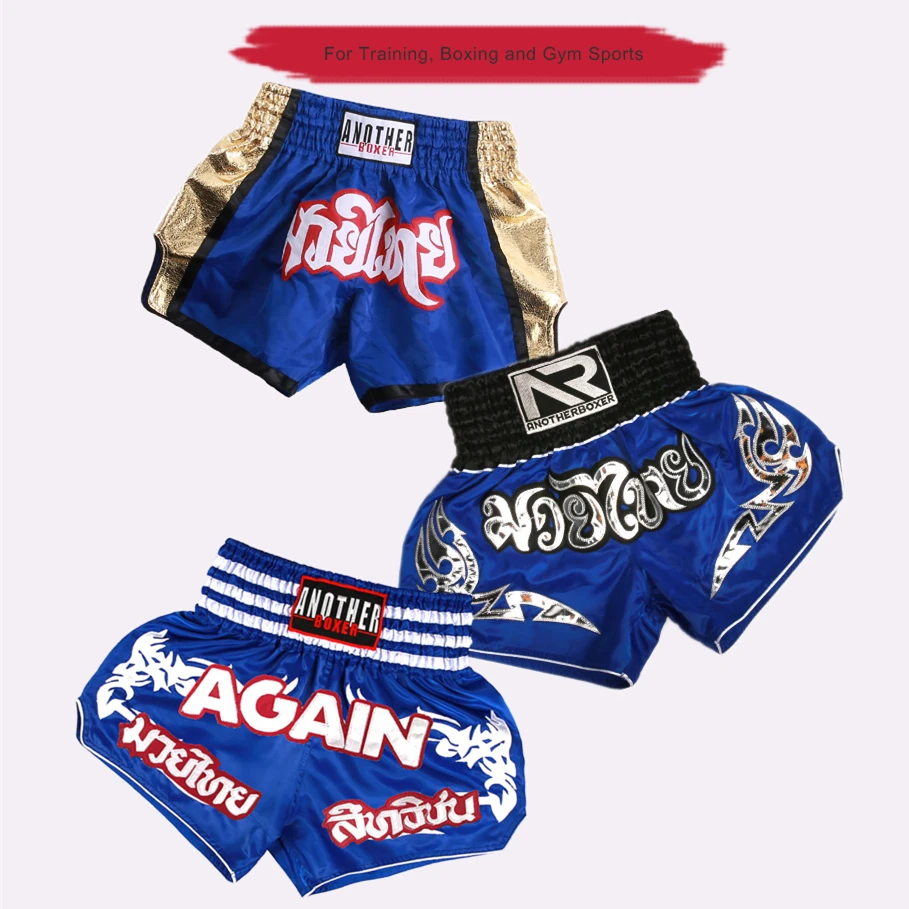 Boxing Fight Shorts for Men Women, Patchwork Color Slim Cut MMA Muay Thai Shorts Man, Kickboxing Clothing Martial Arts Trunks