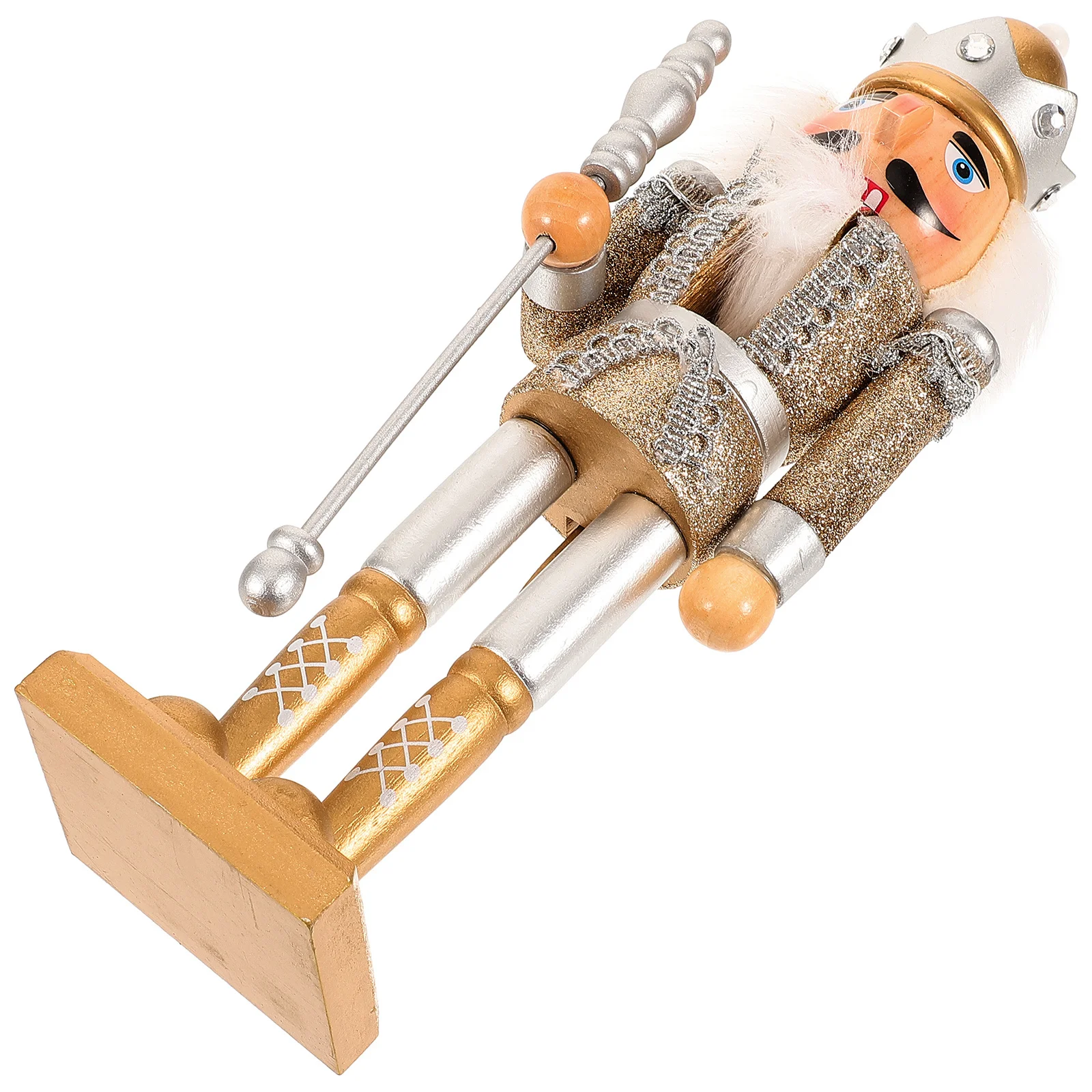 

Wooden Nutcracker Christmas Gift Desktop Decor Safe Use Home Hotel Restaurant Coffee Shop Adornment Nutcracker Decor