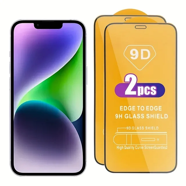 2 sztuki szkła hartowanego 9H do iPhone'a 11 Pro Max 12 Mini 13 Pro Screen Protector do iPhone'a 14 Pro Max 15 14 Plus GlASS Film