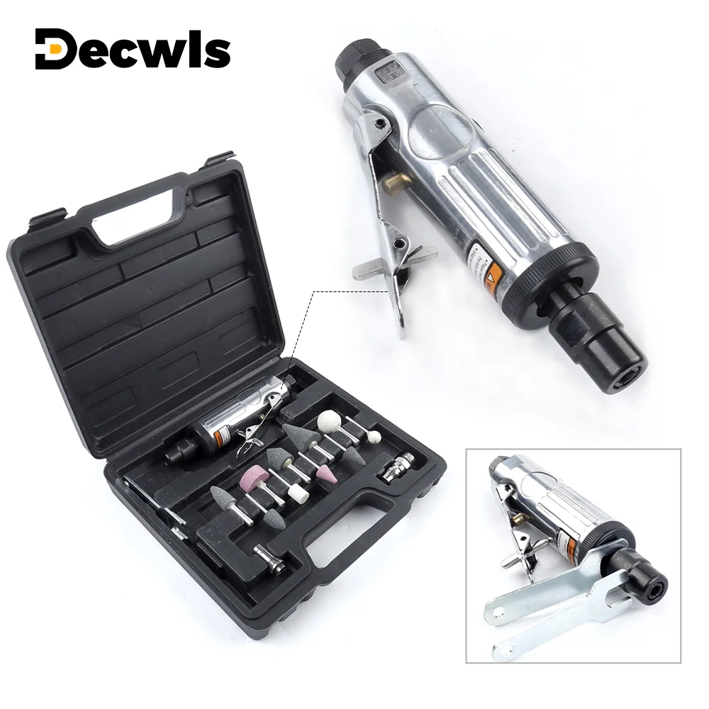 

Комплект шлифовально-полировального станка 1/4", пневматическая шлифовальная машина, фрезерный гравировальный инструмент, со шлифовальной головкой из 10 шт. и патроном 3 мм/6 мм, для пневматических инструментов