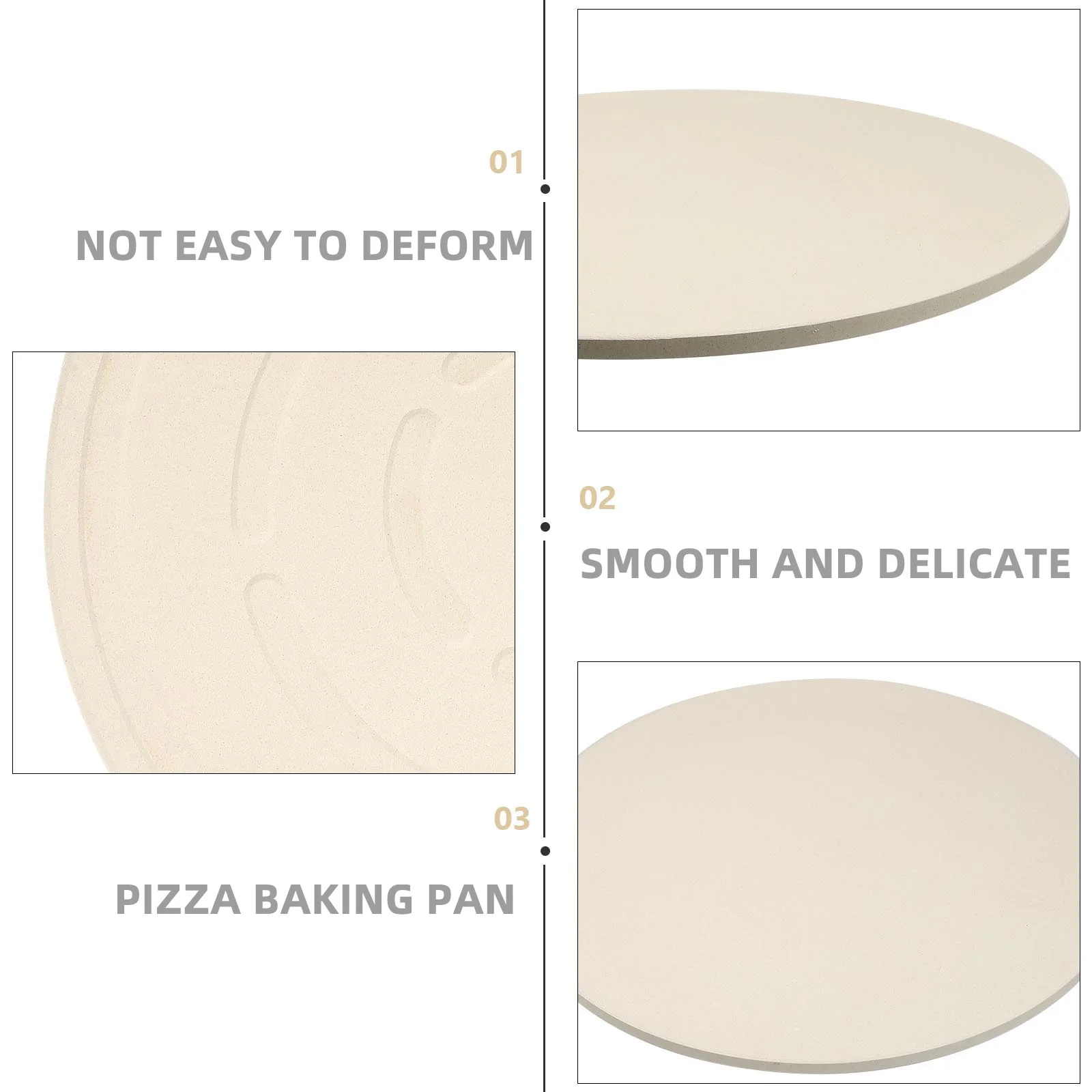 

Baking Stone Heat Resistant Cordierite Pizza Pan Smooth Surface For Home Use Pizza Baking Tool Grilling Stone Kitchen Bar Tool