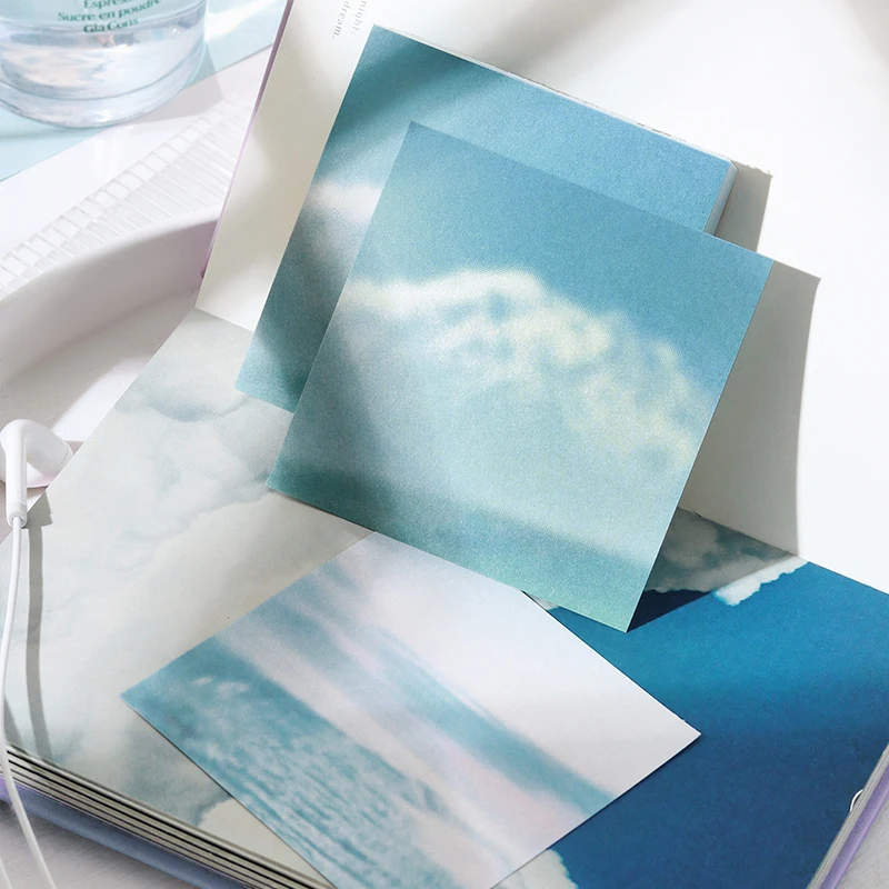 

100 листов, серия «Хорошее настроение», Ins, пейзажное искусство, заметки для сообщений, креативное украшение для коллажа «сделай сам», альбом для вырезок, эстетическая крафт-бумага