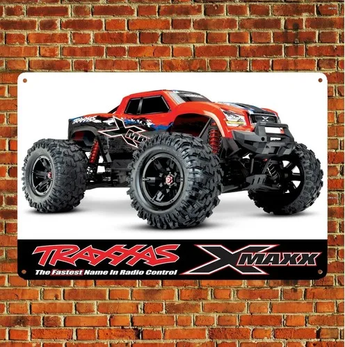 Metallposter, RC-Auto, Wanddekoration, Blechschild, Plakette, Traxxas X-Maxx Truck