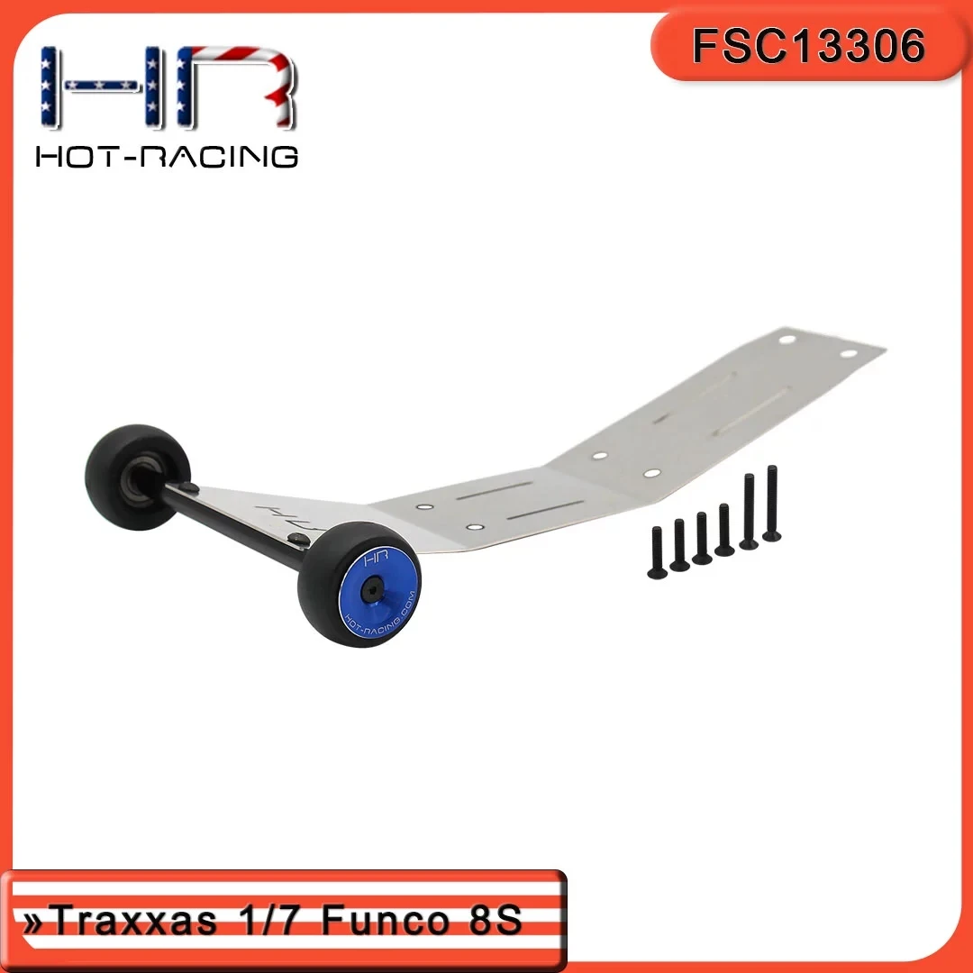 HR Traxxas 1/7 Funco 8S Dwukołowy terenowy truck pustynny, stal nierdzewna, tylna osłona + zestaw kół do jazdy na podwórzu