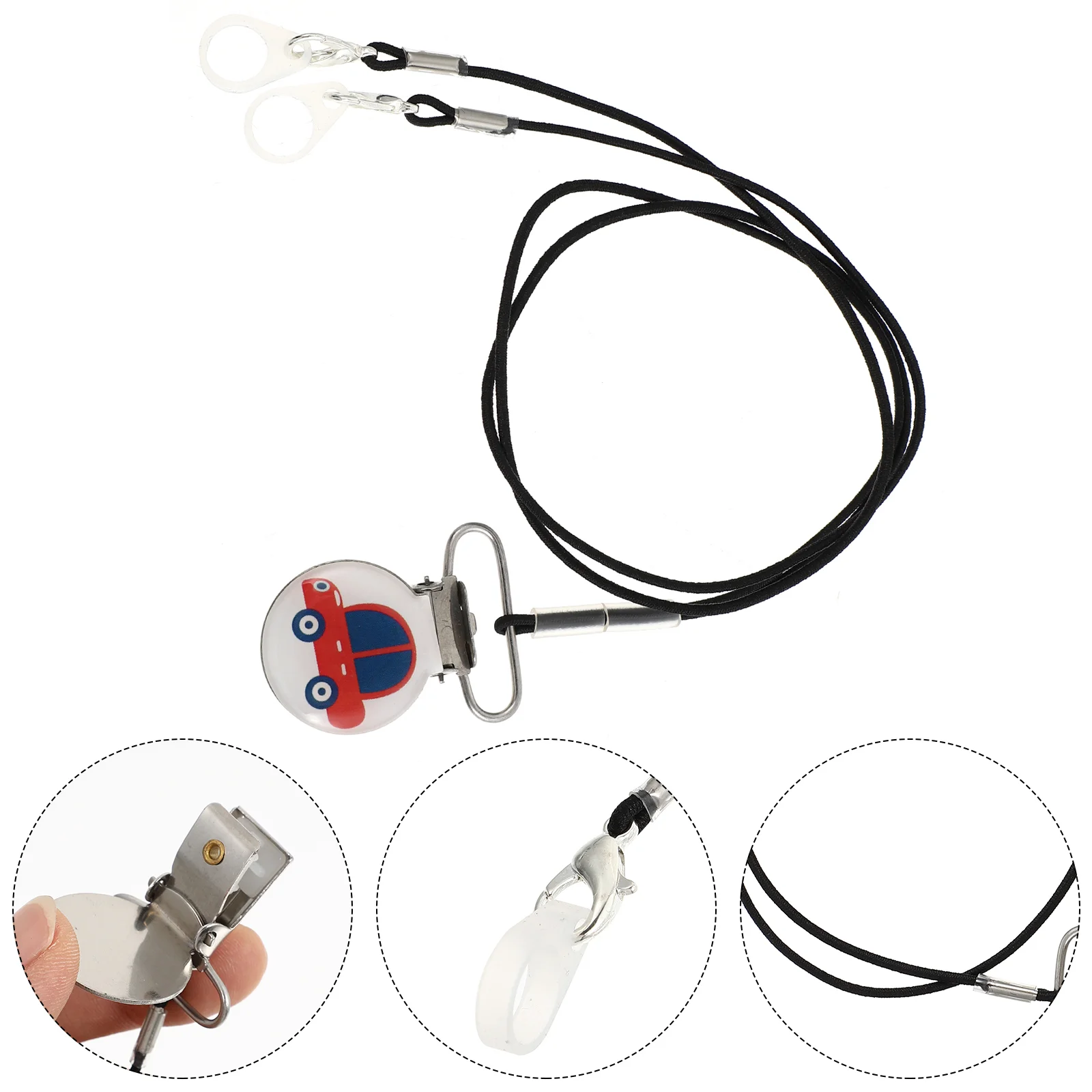 Binaural Anti-lost Rope Child Lanyard Clamps Stainless Steel Etc Supplies Hanging Strap