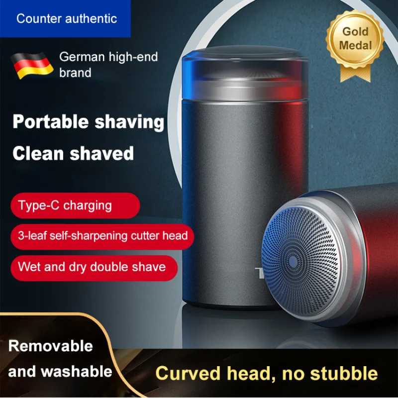 Men's Portable Electronic Display Multifunctional Mini Usb Rechargeable Beard Washable Shaver