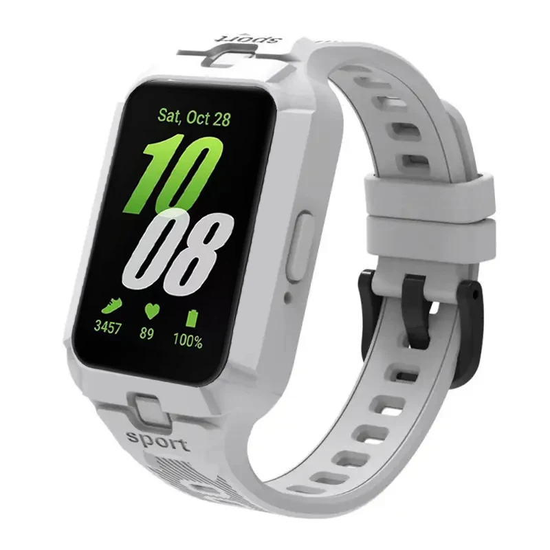 2-in-1 Silikonarmband + Hülle für Samsung Galaxy Fit 3 Smartwatch, Ersatz-Sportarmband Correa für Samsung Fit 3 Armband – Detail 4