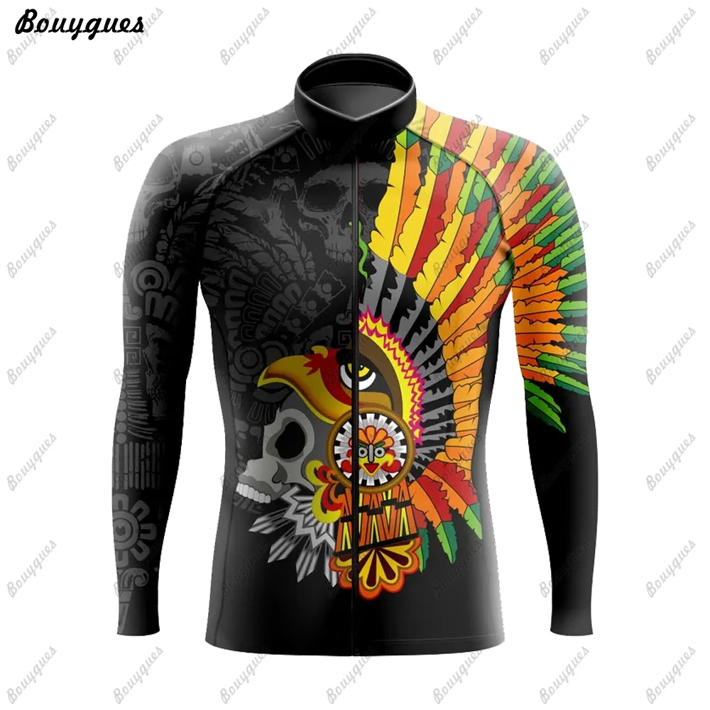 2022 New Mexico Pro Cycling Jersey Set Long Sleeve Mountain Bike Cycling Clothing Breathable MTB Bicycle Clothes Wear for Mans