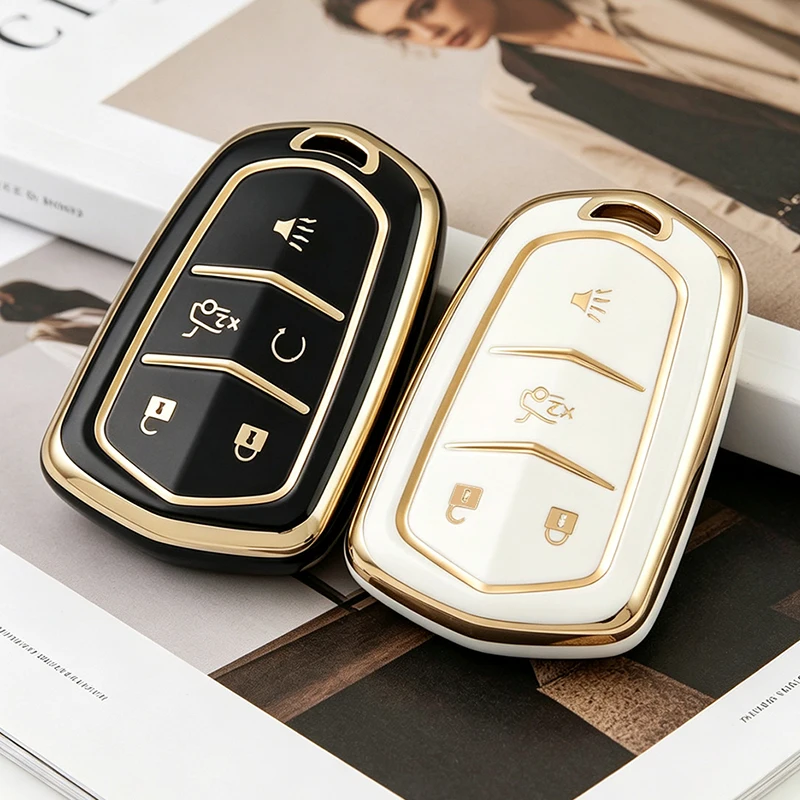 TPU Auto-Smartkey-Schutzhülle für Cadillac ATS CT6 CTS DTS XT5 Escalade ESV SRX STS XTS ELR 2014 - 2018 Schlüsseltasche Schlüsselanhänger