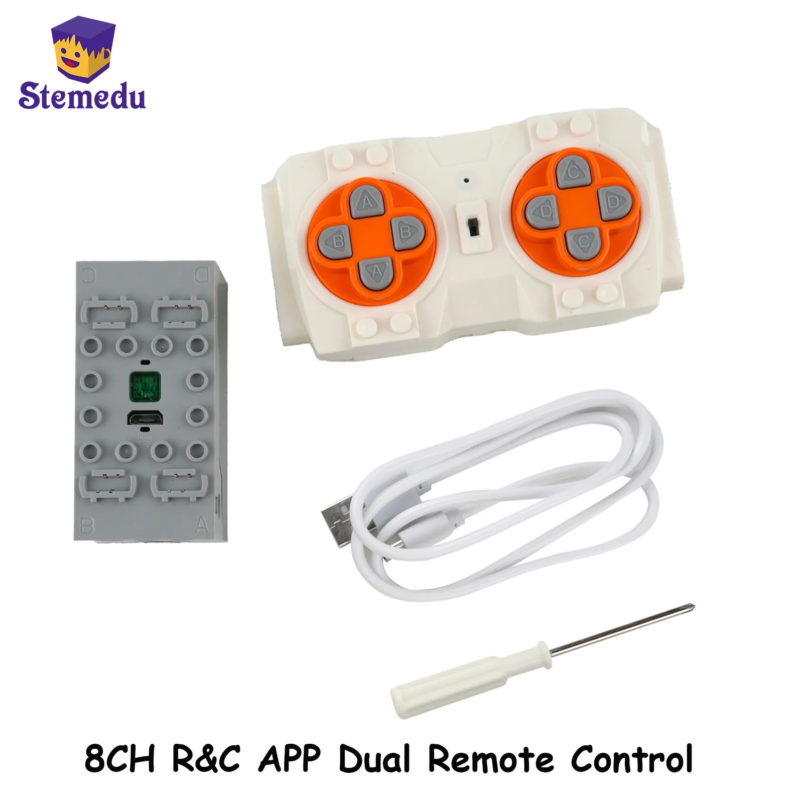 MOULD KING 2.4G R/C APP Dual Remote Control 4.0 Intelligent Building Blocks Lithium Battery Box for 13108 Motorized Car Model