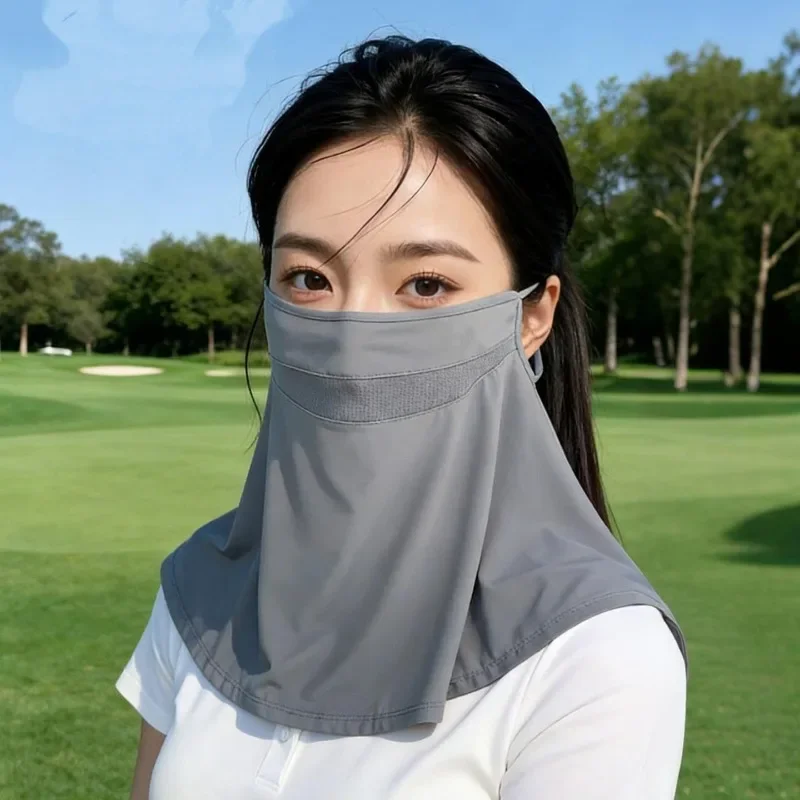 Women's Summer UV Protection Sunscreen Shawl Neck Cover Breathable Outdoor Cycling Elastic Lightweight Sunshade Mask