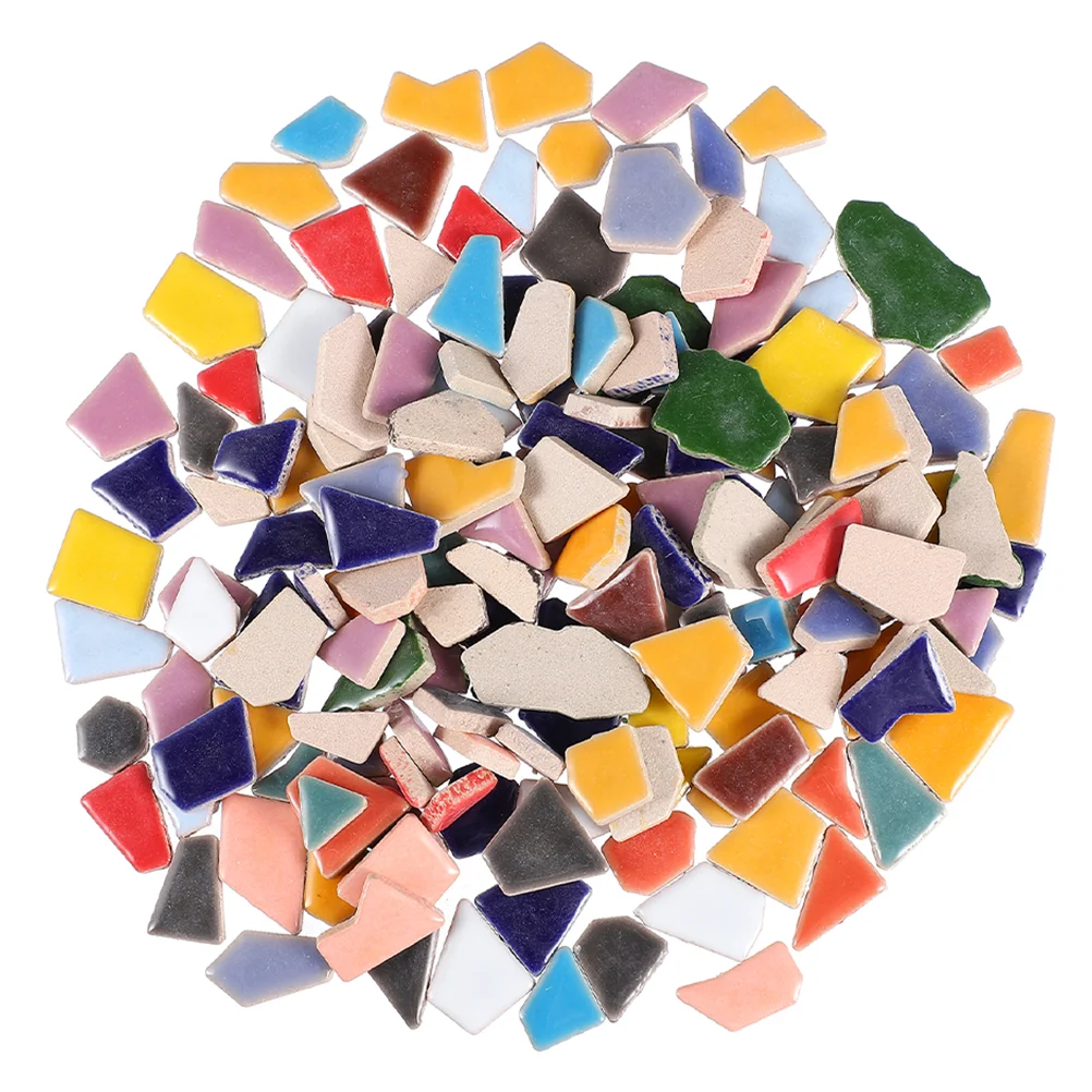 

400 G Mosaic Ceramic Shards Tiles for Crafts Bulk Photo Frame Outdoor DIY Ceramics