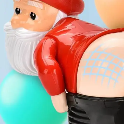 Maszyna do robienia baniek mydlanych Święty Mikołaj z muzyką, światłem i efektem wycierania, zabawka dla dzieci, nowatorski prezent świąteczny dla chłopców i dziewczynek