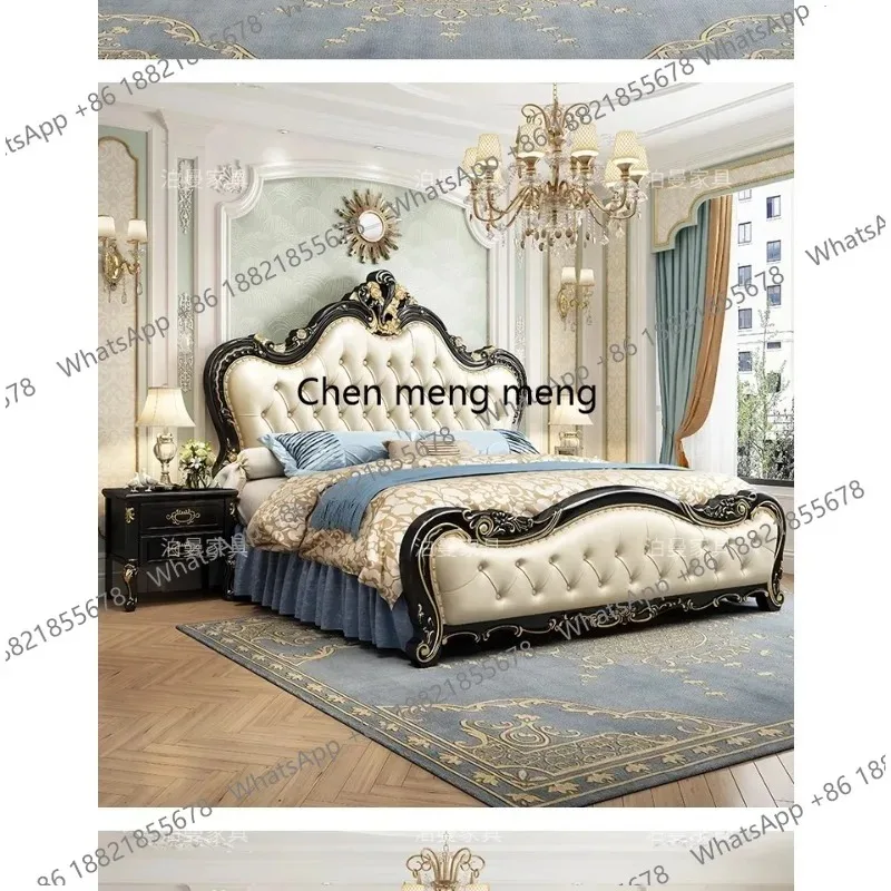

E136 Full Size Frame Double Beds Queen Twin Luxury King Size Bedroom High Beds Wooden Headboard Daybed Home Furniture