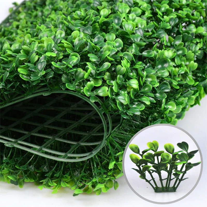 Artificial Flower Boxwood Grass 25cmx25cmBackground Board Wall NailTape Small Parts Tool Trimming Hedge PlantGarden Accessorieis