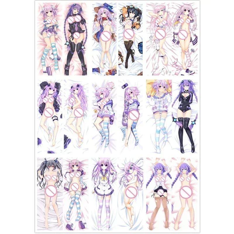 Japanese Dakimakura Anime Hyperdimension Hugging Body Pillowcase Neptune Nepgear Neptunia Pillow Cover Case Double-sided Print