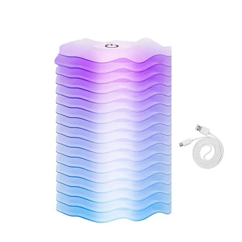 AT51-Dynamic Lighting Colorful Night Light Touch Sensor Bedside Lamp With 3D Illusion Design 7 Colors Remote Control LED Lamp