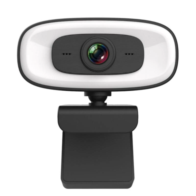 LX0B 2K Computer Fill Light Camera USB Autofocus Lens Drive Web Built-in Microphone Webcam Speaker 360° Rotation