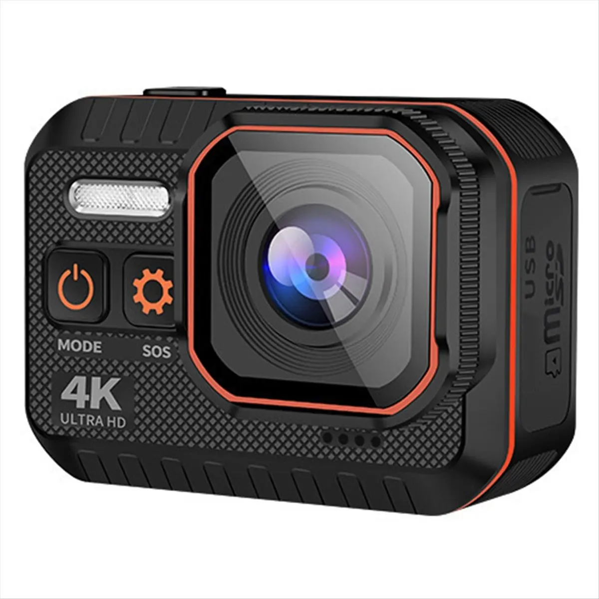 SCLS 4K HD 60FPS Camera Wifi Outdoor Sport 170° Wide Angle Action Waterproof Bike Autocycle Helmet Body Cam with LED Screen