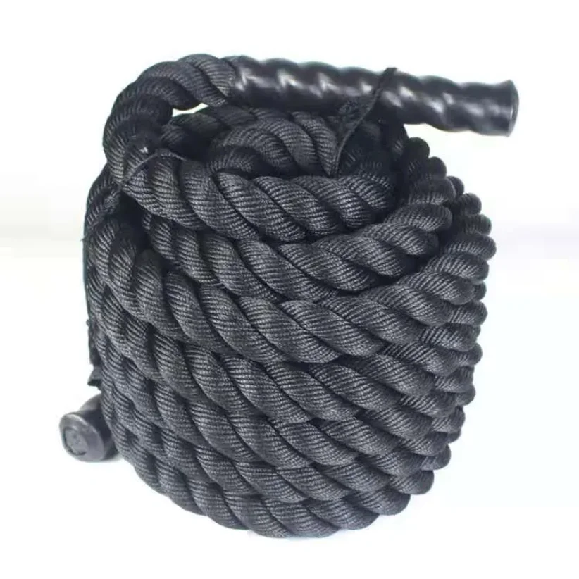 9m 12m 15m Black Nylon Workout Gym Climbing  Ropes Fitness Rope