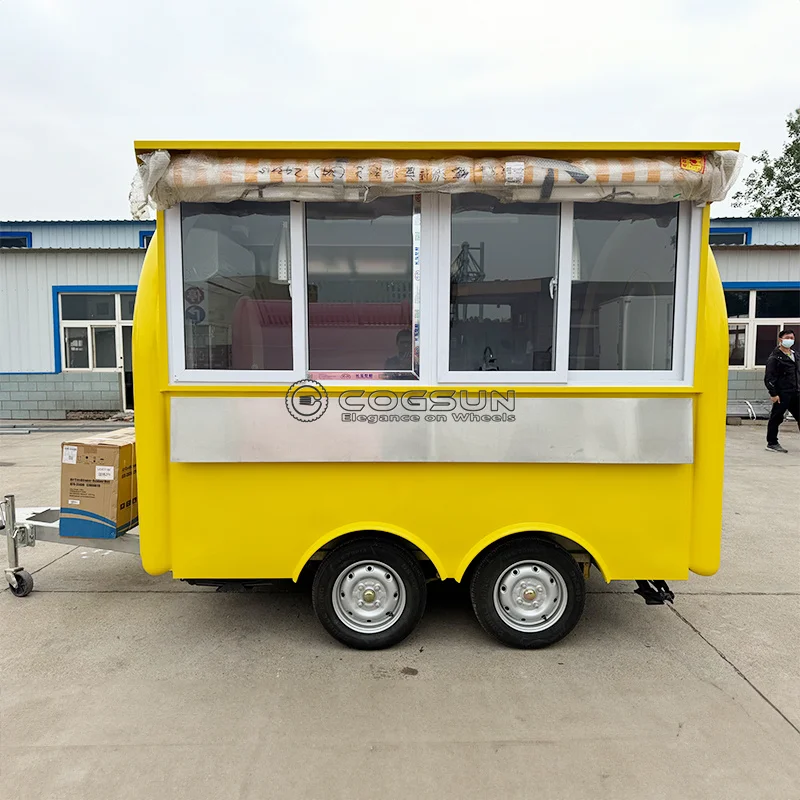 

COGSUN Food Trailer for Sale New Food Truck Mobile Fast Food Cart Outdoor Kitchen Ice Cream Pizza Trailer Usa Standard